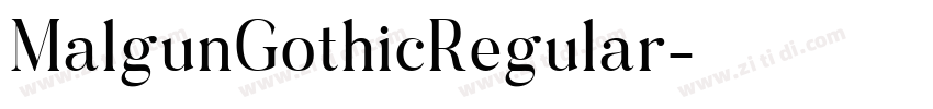 MalgunGothicRegular字体转换