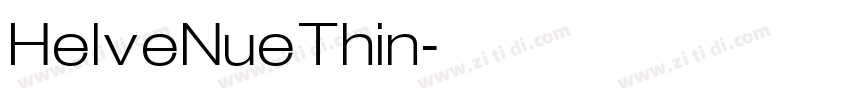 HelveNueThin字体转换