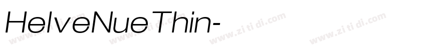 HelveNueThin字体转换