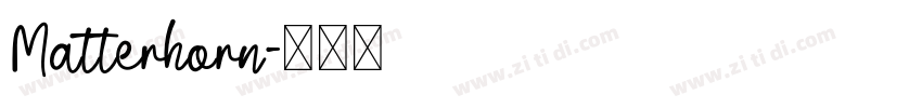 Matterhorn字体转换