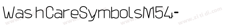 WashCareSymbolsM54字体转换