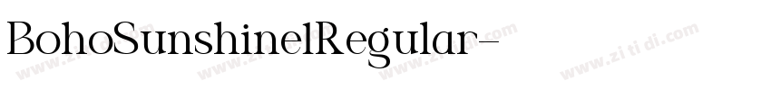 BohoSunshine1Regular字体转换