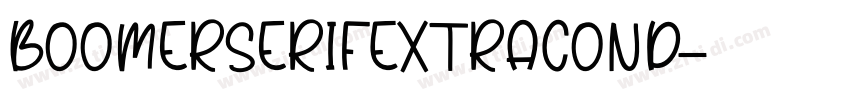 BoomerSerifExtraCond字体转换