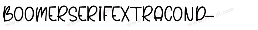 BoomerSerifExtraCond字体转换