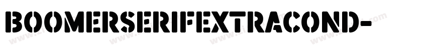 BoomerSerifExtraCond字体转换