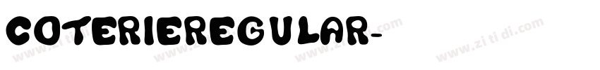 CoterieRegular字体转换