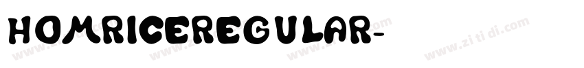 HomriceRegular字体转换