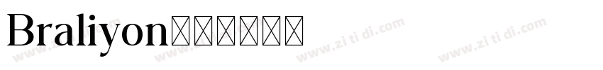 Braliyon字体字体转换