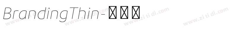BrandingThin字体转换