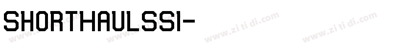 ShortHaulSSi字体转换