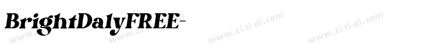 BrightDalyFREE字体转换