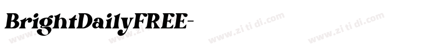 BrightDailyFREE字体转换