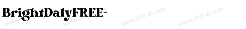 BrightDalyFREE字体转换