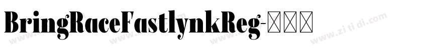 BringRaceFastlynkReg字体转换