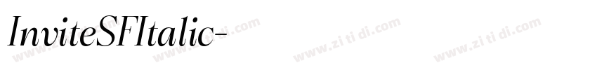 InviteSFItalic字体转换