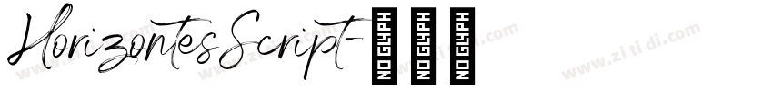 HorizontesScript字体转换