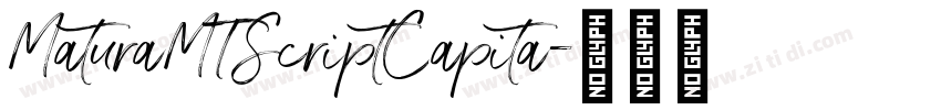 MaturaMTScriptCapita字体转换 MaturaMTScriptCapita字体转换