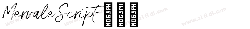 MervaleScript字体转换