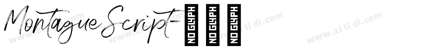 MontagueScript字体转换