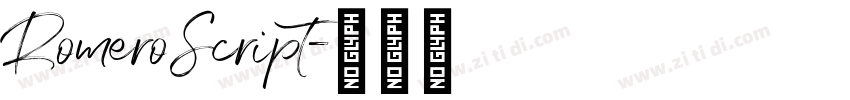 RomeroScript字体转换