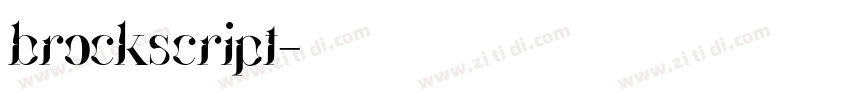 brockscript字体转换