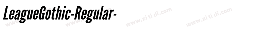 LeagueGothic-Regular字体转换