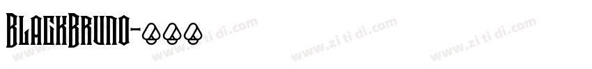 BlackBruno字体转换