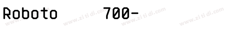 Roboto精简粗体700字体转换
