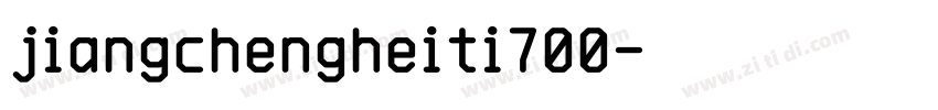 jiangchengheiti700字体转换