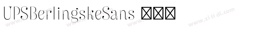UPSBerlingskeSans字体转换