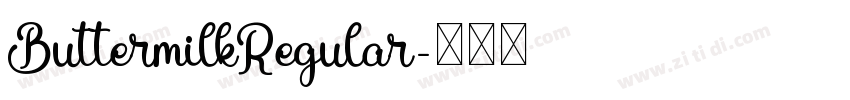 ButtermilkRegular字体转换
