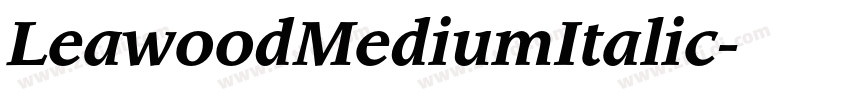 LeawoodMediumItalic字体转换