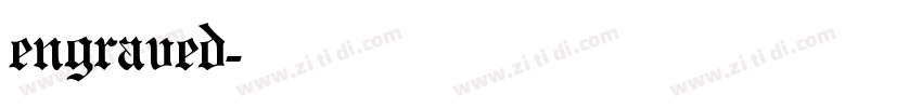 engraved字体转换