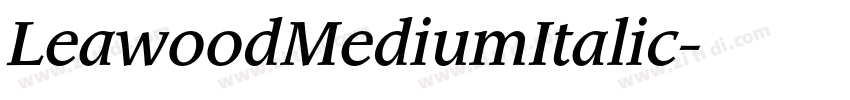 LeawoodMediumItalic字体转换
