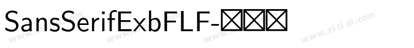 SansSerifExbFLF字体转换