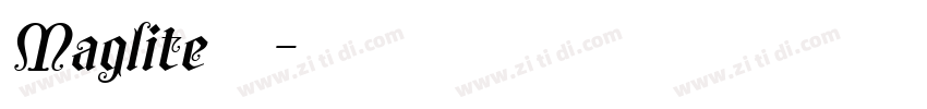 Maglite常规字体字体转换