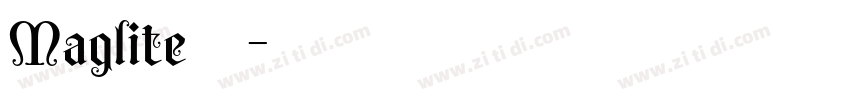 Maglite常规字体字体转换