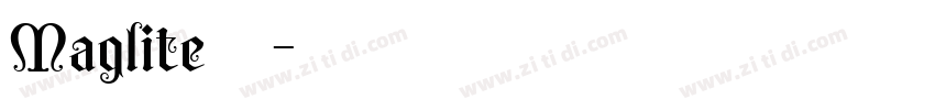 Maglite常规字体字体转换