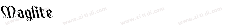 Maglite常规字体字体转换