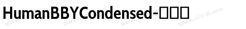 HumanBBYCondensed字体转换