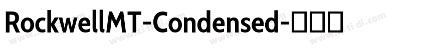 RockwellMT-Condensed字体转换