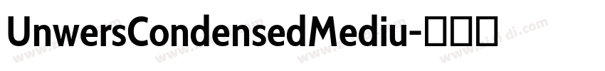UnwersCondensedMediu字体转换