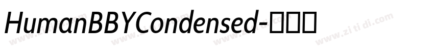 HumanBBYCondensed字体转换