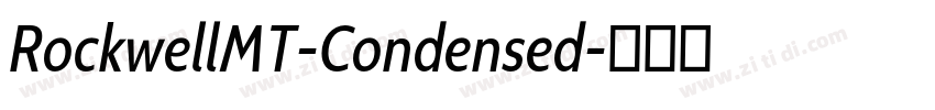 RockwellMT-Condensed字体转换