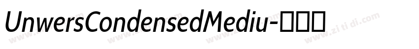 UnwersCondensedMediu字体转换
