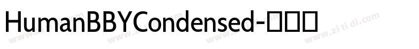 HumanBBYCondensed字体转换