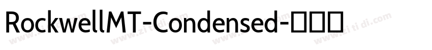 RockwellMT-Condensed字体转换