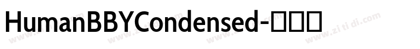 HumanBBYCondensed字体转换