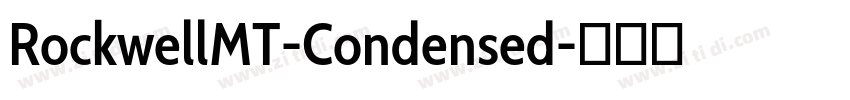 RockwellMT-Condensed字体转换