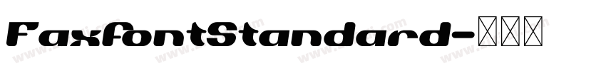 FaxfontStandard字体转换